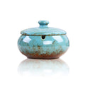 Lependor Ceramic Ashtray with Lids, Windproof, Cigarette Ashtray for Indoor or Outdoor Use，Ash Holder for Smokers,Desktop Smoking Ash Tray for
