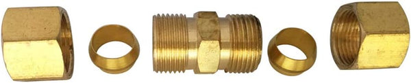 1/8" Compression Union Brass Tube Fitting, 1/8" OD x 1/8" OD, 5pcs 5 1/8" x 1/8" Tube OD