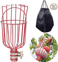 8FT Fruit Picker, Fruit Picker Tool with Basket & Adjustable Stainless Steel Handle, Lightweight Fruit Grabber for Apple Mango Avocado Orange