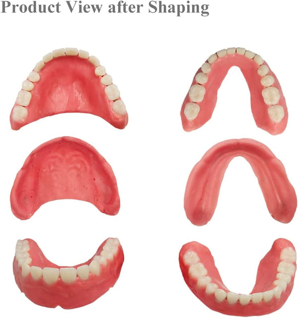 Healthyare Denture Do it Yourself Full Set of Top and Bottom Fake Teeth for Improve Smile