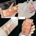 Go Ho 10 Colors Eyeshadow Palette,Matte&Glitter&Shimmer Eyeshadow Korean Makeup,Long Lasting Blendable Shades,Naturing-Looking,Waterproof Cool Eye
