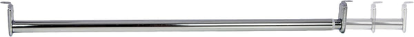 Design House Closet Rod, Adjustable, 27-Inches to 48-Inches, Steel Construction, Polished Chrome, 2.75 in. D x 42.0 In. L, 206045 Polished Chrome 48"