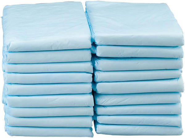 Premium Protection Chucks Disposable Underpads, Super Absorbent Protective Bed Pads for Seniors, Pkg of 18, by Easy Comforts Deluxe