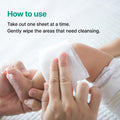 GREEN FINGER Mild Sun Cleansing Tissue 30 Count (6 Packs of 5), Gentle Baby Wipes for Sensitive Skin, Removes Sunscreen Easily, Natural Organic