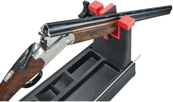 HOPPE'S Gun Vise, Rifle and Shotgun Vise with Front and Rear Locking Supports Grey