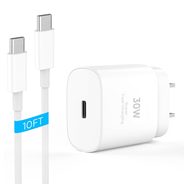 30W USB C Fast Charger Compatible Iphone 16/16 Plus/16 Pro/16 Pro Max/Iphone 15/15 Pro Max/Ipad Pro/Airpods, PD USBC Fast Charging Block Wall Plug