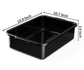 5-Pack Commercial Bus Tubs Box/Tote Box, Black Plastic Storage with Handles, Wash Basin Tub 8 Liter 8 Liter-Black Black
