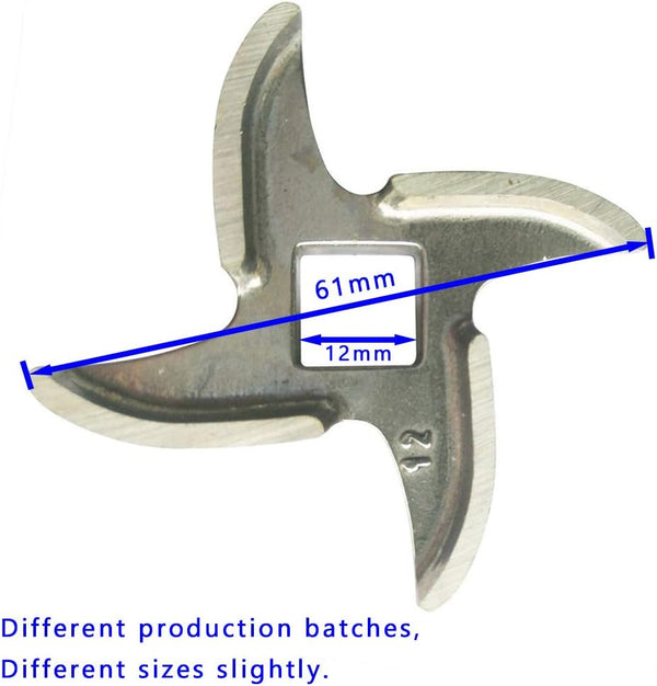 2 Pcs 2 Meat Grinder Blade Stainless Steel Knife Cutter Replacement for Grinders, Please check the size and shape
