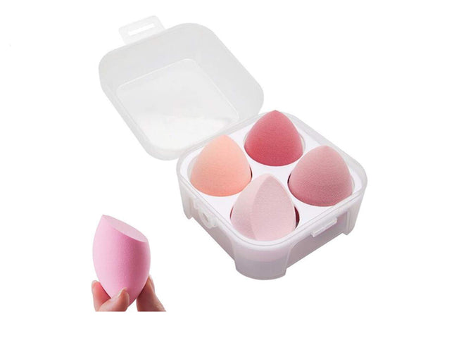 4 Pcs Dry and Wet Use Makeup Sponge Set Blender Beauty Foundation Blending Sponge for Liquid, Cream, and Powder with Egg