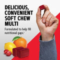 GNC Mega Men Soft Chew Multivitamin | Energy & Metabolism Support | Gluten Free | Mixed Fruit | 60 Count