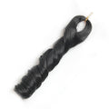 French Curl Braiding Hair 12Inch 8Packs French Curl Crochet Braids Short Curly Crochet Hair Bouncy Synthetic knotless Braiding Extensions(1B,