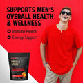 GNC Mega Men Soft Chew Multivitamin | Energy & Metabolism Support | Gluten Free | Mixed Fruit | 60 Count