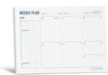 Two Tumbleweeds Weekly Planner Pad - Undated 6X9" Weekly To-Do List Notepad with Calendar and Task List, Perfect Desk Organizer for School & Work