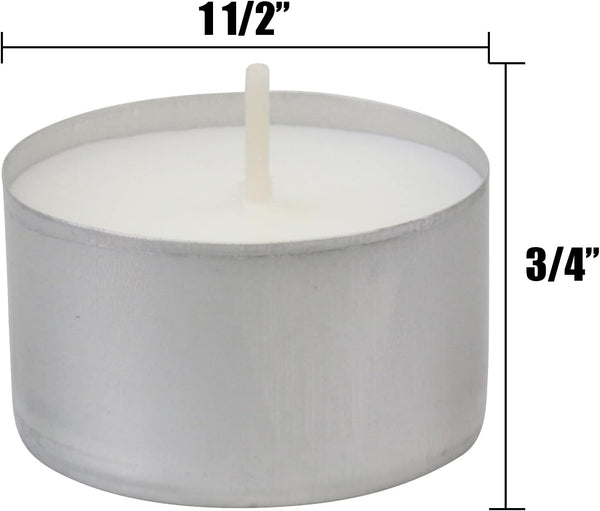 Stonebriar Unscented Long Burning White Tealight Candles, Bulk Pack, 6-7 Hour Burn Time, Smokeless Tealights for Parties, Weddings, Home, 200