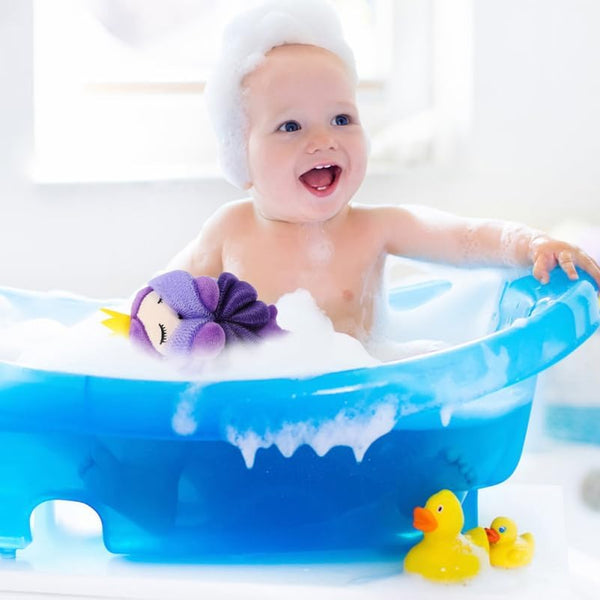 2Pcs Kids Bath Poufs Soft Cartoon Body Scrubber Foaming Shower Loofah for Toddler Bath Accessories 6.29X3.74X1.57In 1 Count (Pack of 1)