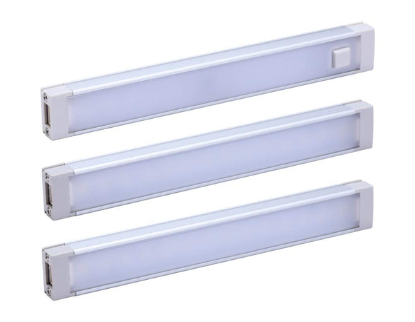 BLACK+DECKER LED under Cabinet Lighting Kit, Cool White, Stick up Design, 3-Bars, 6Ã¢ÂÂ Each (LEDUC6-3CK), 6