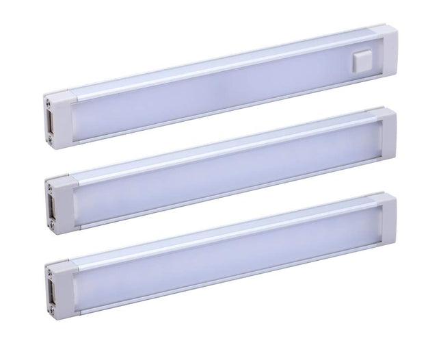 BLACK+DECKER LED under Cabinet Lighting Kit, Cool White, Stick up Design, 3-Bars, 6â Each (LEDUC6-3CK), 6