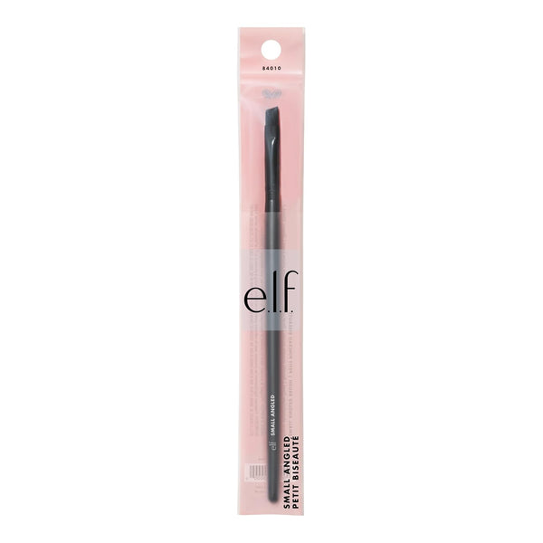 E.L.F. Small Angled Brush, Creates Even, Thin & Straight Lines, Great for Applying Lip Color, Eyebrow Color & Eyeliner, Vegan & Cruelty-Free