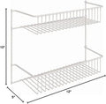 ClosetMaid 8002 2-Tier Wall Rack for Added Storage, 10.5-Inch H x 12.5-Inch W x 5-Inch D, White 12-Inch Wide 2-Tier