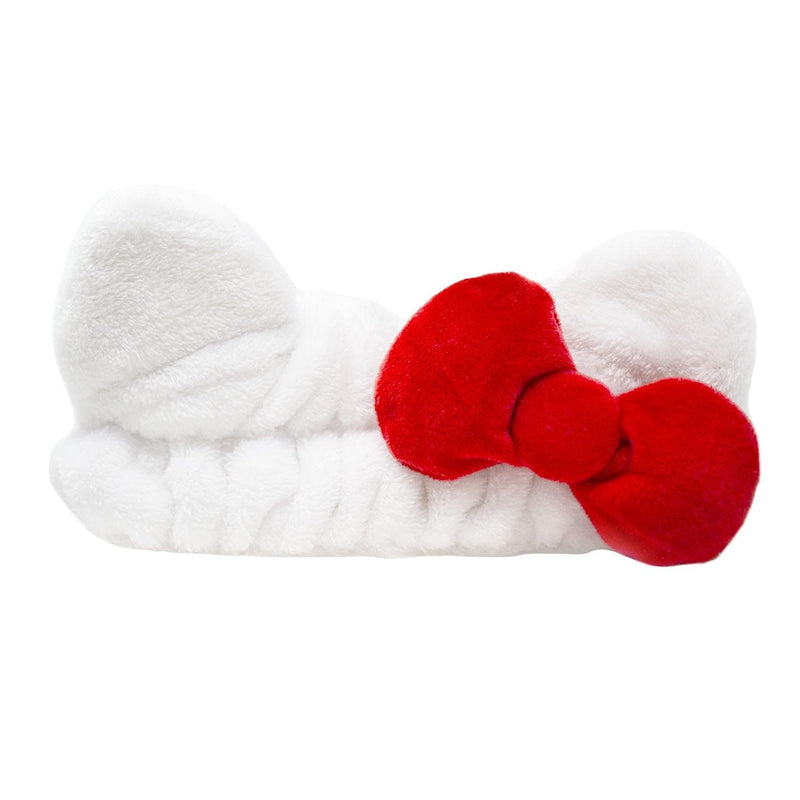The CrÃÂ¨me Shop Hello Kitty X Plush Spa Headband with Hello Kitty'S Signature Bow, Face Wash Hair Band for Women