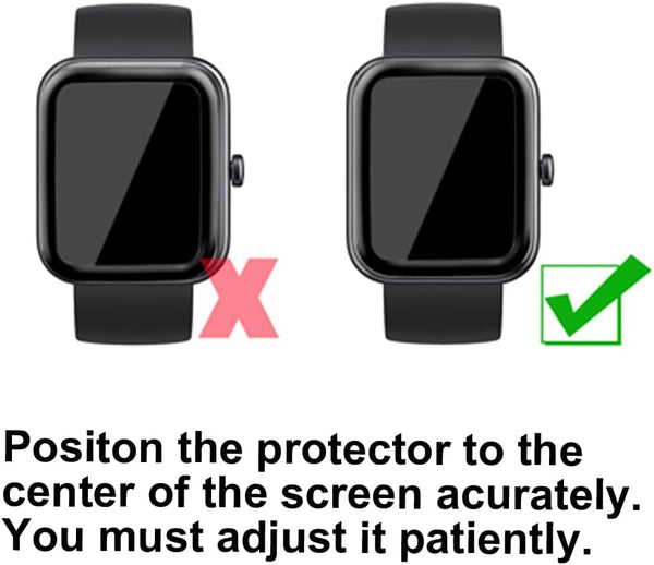 3D Smart Watch Screen Protectors Compatible with Jeejtek OYV TGW101 1.83Ã¢ÂÂ, and Faweio IDW26 1.83Ã¢ÂÂ, 3 Piece, Full Coverage