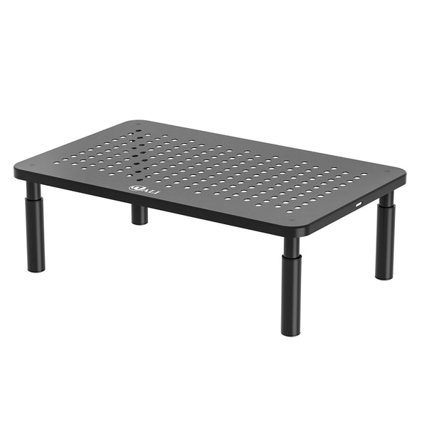 WALI Computer Monitor Stand for Desk, Adjustable Laptop Riser, up to 44 lbs Metal Black 14 in 1