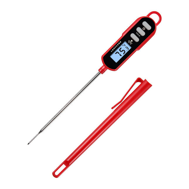 Lonicera Digital Cooking Thermometer for Bread Baking, Food and Water Temperature Measurement. Waterproof and Long Stem 