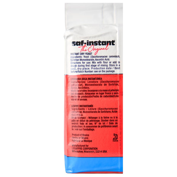 SAF Instant Yeast Red for Baking Cake, Bread and Dough, 1 Pound (1 Pack) 16 Ounce (Pack of 1)