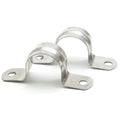 25PCS M25 (1 Inch) Conduit Clamps, Stainless Steel Two Hole Strap U Bracket Rigid Pipe Strip, Cable Clamp Hanger with 2 Holes Fit for 1 Inch Pipes OD
