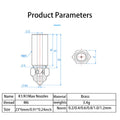 10PCS 3D Printer Extruder Nozzles Kit for K1/K1 Max/Ender 3 V3 KE, Packed High Temperature and Wear Resistance 5PCS 0.4mm, 1PC 0.2mm, 1PC 0.6mm,