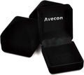 AVECON 1.35ct Princess Cut Engagement Ring 925 Sterling Silver Wedding Band Set for Women Cubic Zirconia Bridal Sets Size 5-10 Silver 8