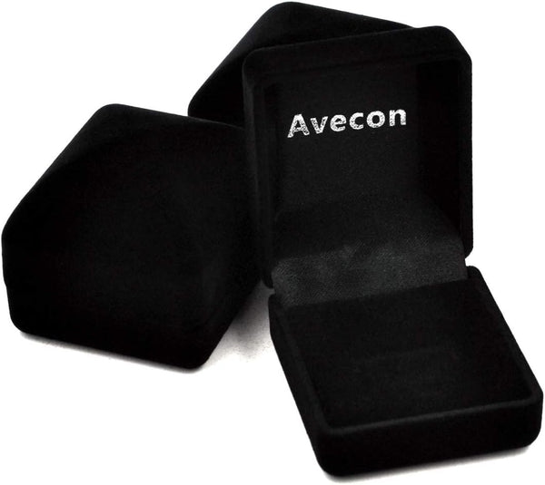 AVECON 1.35ct Princess Cut Engagement Ring 925 Sterling Silver Wedding Band Set for Women Cubic Zirconia Bridal Sets Size 5-10 Silver 8
