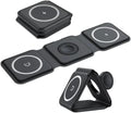 Charging Station is Compatible with Apple Multiple Devices - 3 in 1 Foldable Magnetic Wireless Charger Dock-Travel Charging Pad for iPhone 16 15