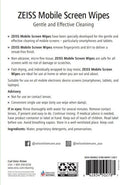 ZEISS Pre-Moistened Wipes, Screen Cleaner, 120 Count 120 Count (Pack of 1) 120 count Box screen wipes