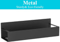 HuggieGems Metal 4 Pack Magnetic Spice Storage Rack Organizer for Refrigerator and Oven, Black Fridge Organizers and Storage, Metal 4 Pack Black