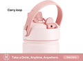 26 Oz Insulated Water Bottle with 2-In-1 Straw and Spout Lid, Keep Cold 24H, Leak-Proof, Fits in Car Cup Holder, Stainless Steel Water Bottle for