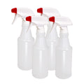 Pinnacle Mercantile Plastic Spray Bottles USA Made 4 Pack 16 Oz Heavy Duty No Leak Empty Refillable Spray Bottle Mist Stream for Cleaning