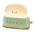 QANYI Desk Decor Toaster Lamp, Rechargeable Small Lamp with Smile Face Toast Bread Cute Toaster Shape Room Decor Night Light for Bedroom, Bedside,