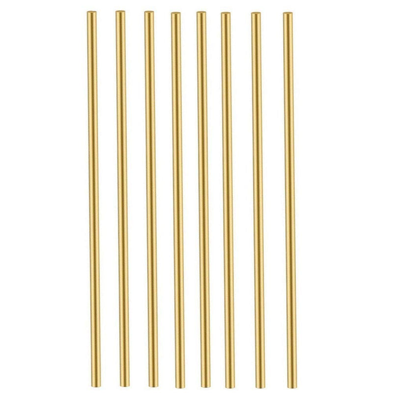 8 PC Brass Round Stock Lathe Bar Stock Kit Stock Solid Bras s Rod 1/8 Inch in Diameter 12 Inch in Length 3.18 mm C27400