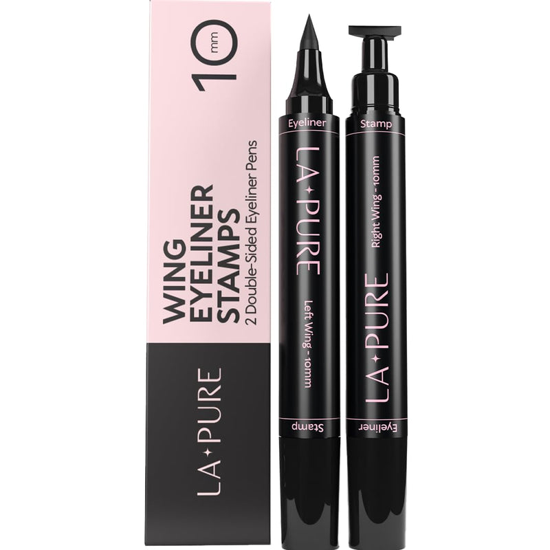 Waterproof Eyeliner Stamp - 2 Wingliner Black Make up Pens, Vamp Style Wing, Smudgeproof & Sweatproof, Perfect Cat Eye Look, Long Lasting Liquid