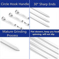 12PCS Kabob Skewers Flat Metal BBQ Barbecue Skewer 14" Long Stainless Steel Shish Kebob Sticks Wide Reusable Grilling Skewers Set for Meat Shrimp
