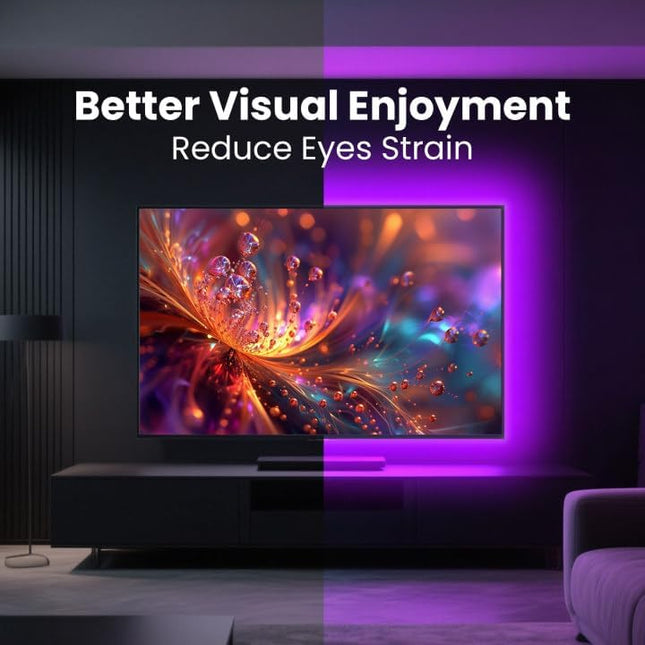 VOLIVO LED Lights for TV, 16.4FT Led Backlight for 45-85 Inch Tvs, Bluetooth RGB LED Lights behind Television with Remot