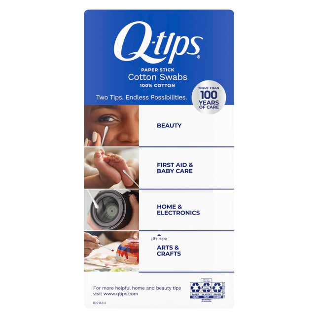 Q-Tips Cotton Swabs for Hygiene and Beauty Care Original Cotton Swab Made with 1