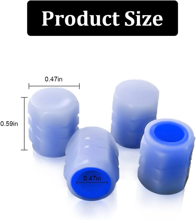 Luminous Tire Valve Stem Caps for Car, 12PCS Fluorescent Glow in the Dark Air Caps Cover, Illuminated Corrosion Resistan