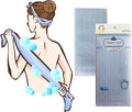 Premium Exfoliating Washcloth Towel(Blue) Korean Loofah Bath Sponge Long Back Scrubber African Bath Sponge African Long Net for Shower/It Becomes