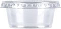 Amazon Basics Disposable Plastic To-Go Cups and Lids, Mini, 2oz, 50 Count, BPA Free, for Condiment, Salad Dressing, Sauces, Jello Shots 2 Ounces