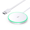 Magnetic Wireless Charger 15W Mag Safe Charger-Fast Charging Pad Compatible with Iphone16/15/14/13/12 Series & Airpods 2 3 Pro-Led Mag-Safe Pad
