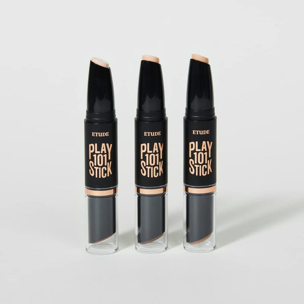 ETUDE Play 101 Stick Contour Duo - Intense | Creamy Shading and Highlighter Duo for Easy Contouring Makeup, Kbeauty, Korean Makeup, Perfect for Gift