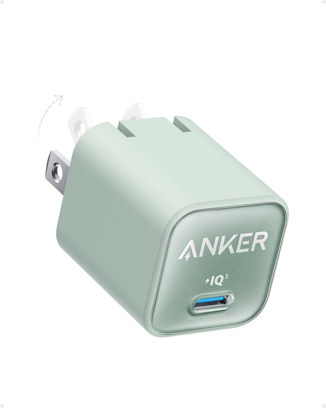 Anker Nano USB C Charger Block, 30W PIQ 3.0 Foldable Iphone Charger Fast Charging for Iphone 16/15 Series, Galaxy, Ipad,