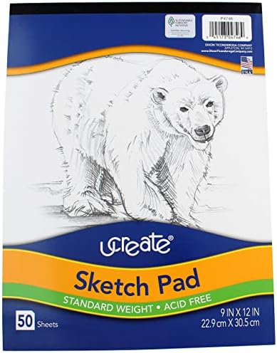 Art1St Sketch Pad, 60-Lbs, 50 Sheets/Pad [Set of 2]